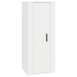 6 Piece TV Cabinet Set White Engineered Wood - 45-Degree Angle