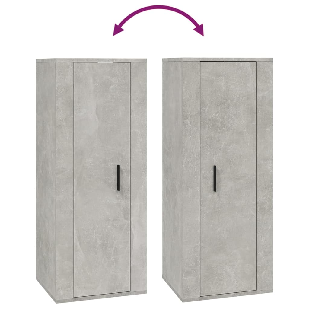 6 Piece TV Cabinet Set Concrete Grey Engineered Wood