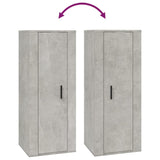 6 Piece TV Cabinet Set Concrete Grey Engineered Wood - Low Angle