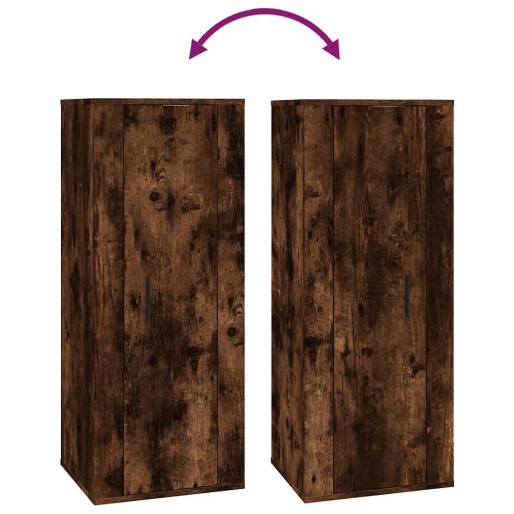 4 Piece TV Cabinet Set Smoked Oak Engineered Wood