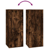 4 Piece TV Cabinet Set Smoked Oak Engineered Wood - Rear View