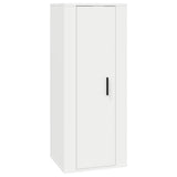 8 Piece TV Cabinet Set White Engineered Wood - 45-Degree Angle