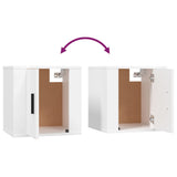 8 Piece TV Cabinet Set White Engineered Wood - Close-Up Angle