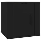 8 Piece TV Cabinet Set Black Engineered Wood