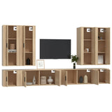 8 Piece TV Cabinet Set Sonoma Oak Engineered Wood