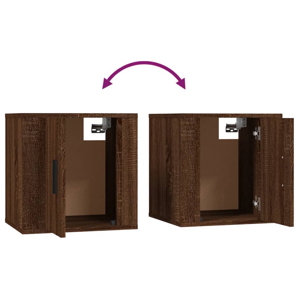 8 Piece TV Cabinet Set Brown Oak Engineered Wood