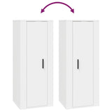 6 Piece TV Cabinet Set White Engineered Wood - Rear View