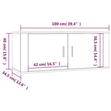 6 Piece TV Cabinet Set Black Engineered Wood - Extra Image