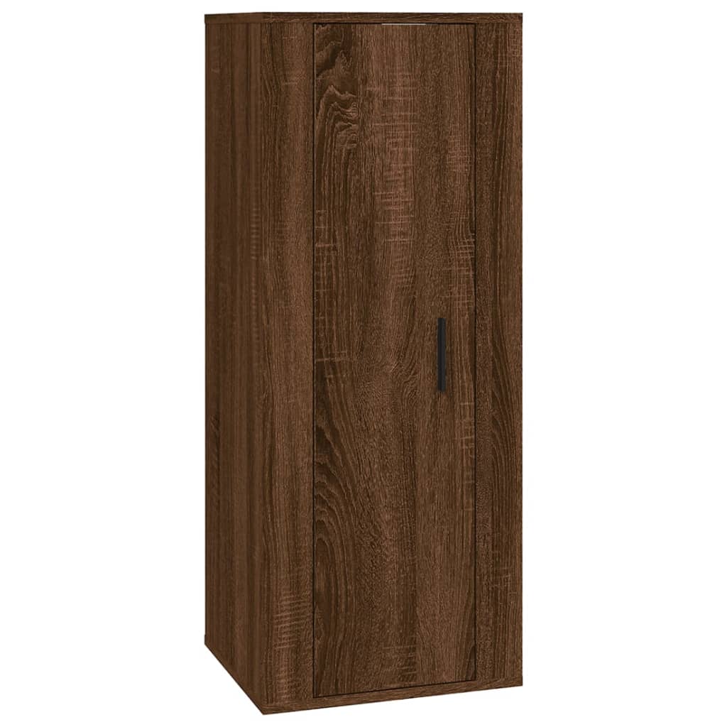 6 Piece TV Cabinet Set Brown Oak Engineered Wood