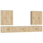 7 Piece TV Cabinet Set Sonoma Oak Engineered Wood
