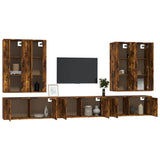 7 Piece TV Cabinet Set Smoked Oak Engineered Wood