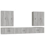 7 Piece TV Cabinet Set Grey Sonoma Engineered Wood