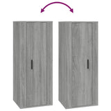 7 Piece TV Cabinet Set Grey Sonoma Engineered Wood - Rear View