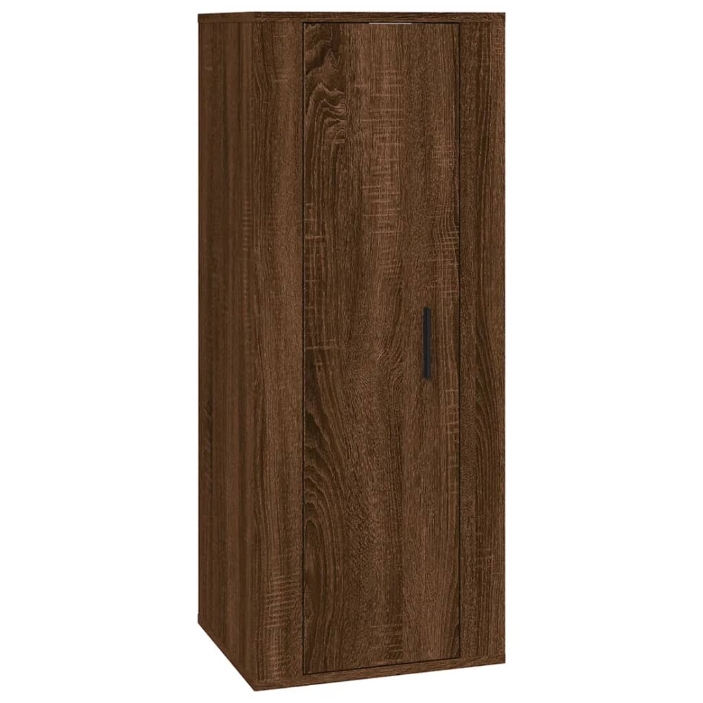 7 Piece TV Cabinet Set Brown Oak Engineered Wood