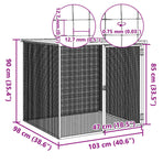 Chicken Cage with Roof Anthracite 103x98x90 cm Galvanised Steel