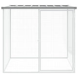 Chicken Cage with Roof Light Grey 103x98x90 cm Galvanised Steel
