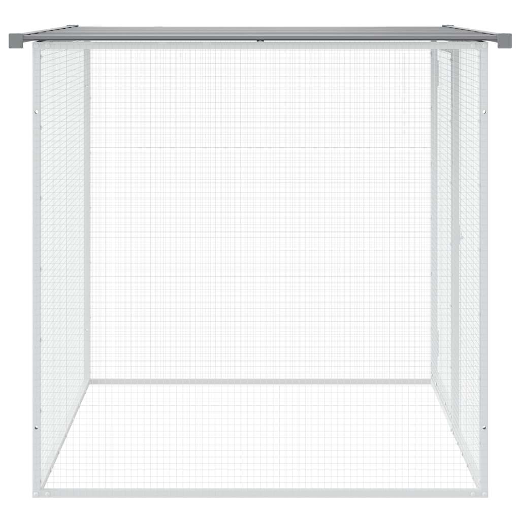 Chicken Cage with Roof Light Grey 103x98x90 cm Galvanised Steel
