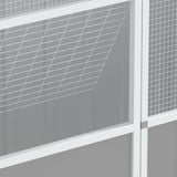 Bird Cage Grey 115x78x200 cm Galvanised Steel - 45-Degree Angle