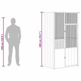Bird Cage Grey 115x78x200 cm Galvanised Steel - Extra Image