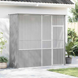 Bird Cage Grey 215x78x200 cm Galvanised Steel - Side View