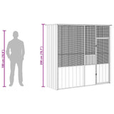 Bird Cage Grey 215x78x200 cm Galvanised Steel - Extra Image