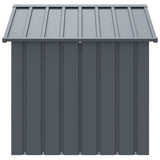 Dog House with Roof Black 117x103x102 cm Galvanised Steel - Top-Down View