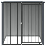 Dog House with Roof Black 110x103x109 cm Galvanised Steel