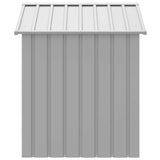 Dog House with Roof Light Grey 117x103x123 cm Galvanised Steel
