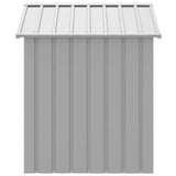 Dog House with Roof Light Grey 117x103x123 cm Galvanised Steel - Top-Down View