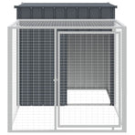 Chicken Cage with Run Anthracite 110x201x110cm Galvanised Steel
