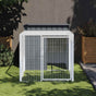 Chicken Cage with Run Anthracite 110x201x110cm Galvanised Steel