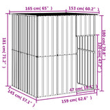 Dog House with Roof Anthracite 165x153x181 cm Galvanised Steel