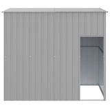 Dog House with Roof Light Grey 214x153x181 cm Galvanised Steel