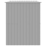 Dog House with Roof Light Grey 214x153x181 cm Galvanised Steel