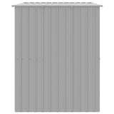 Dog House with Roof Light Grey 214x153x181 cm Galvanised Steel - Top-Down View