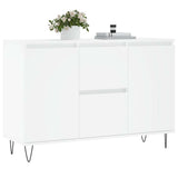 Sideboard White 101.5x35x70 cm Engineered Wood - Side View