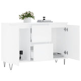 Sideboard White 101.5x35x70 cm Engineered Wood