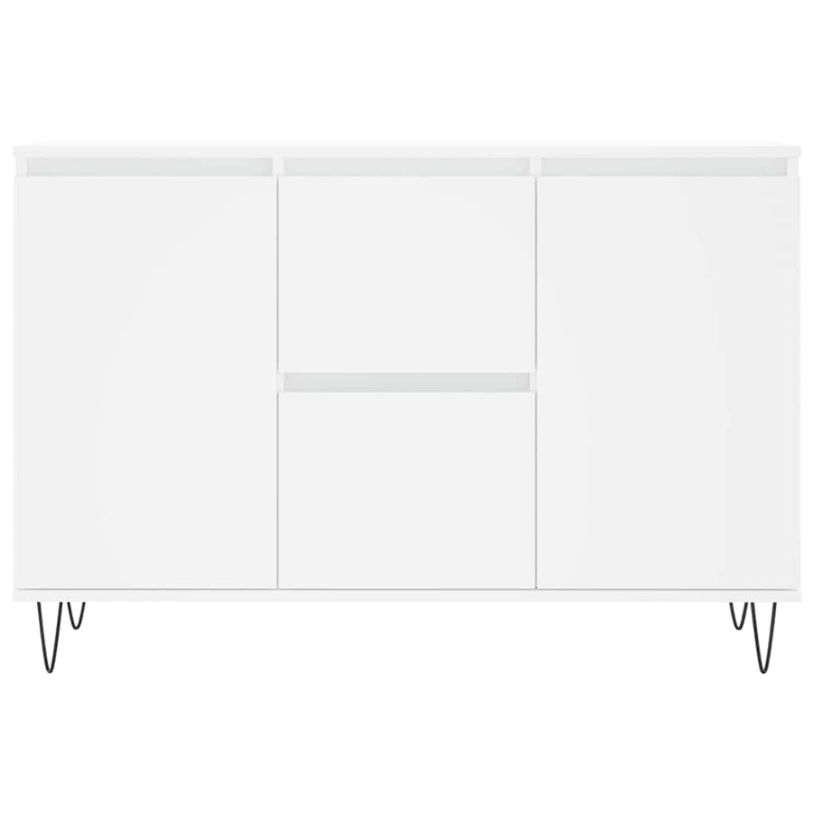 Sideboard White 101.5x35x70 cm Engineered Wood