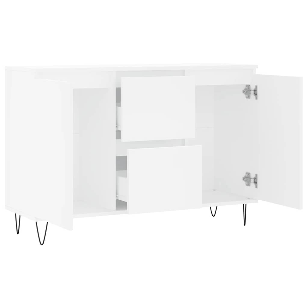 Sideboard White 101.5x35x70 cm Engineered Wood