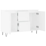 Sideboard White 101.5x35x70 cm Engineered Wood - Rear View