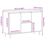 Sideboard White 101.5x35x70 cm Engineered Wood - Extra Image
