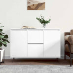 Sideboard White 101.5x35x70 cm Engineered Wood