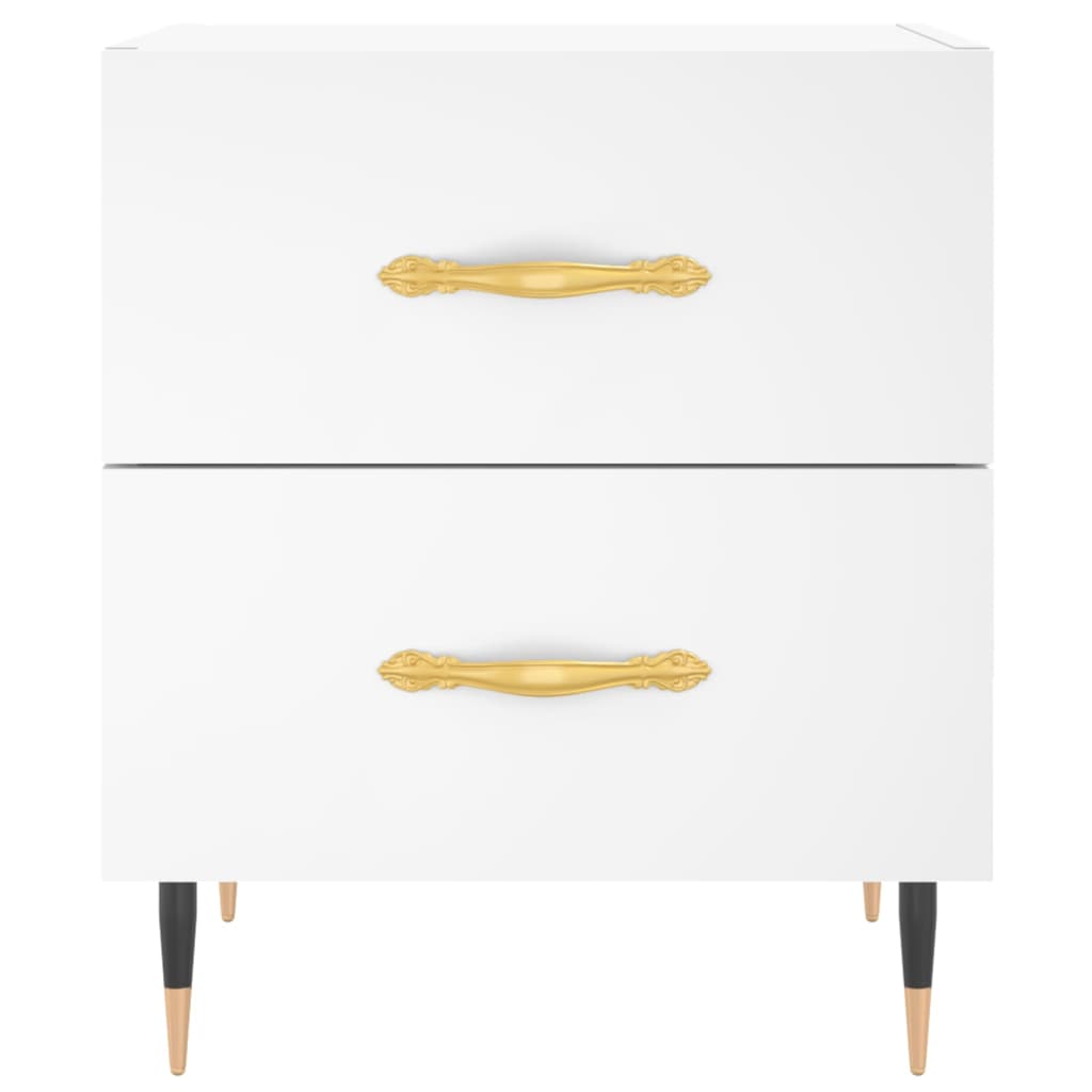 Bedside Cabinet White 40x35x47.5 cm Engineered Wood
