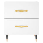 Bedside Cabinet White 40x35x47.5 cm Engineered Wood