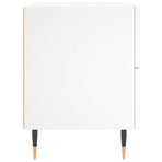 Bedside Cabinet White 40x35x47.5 cm Engineered Wood