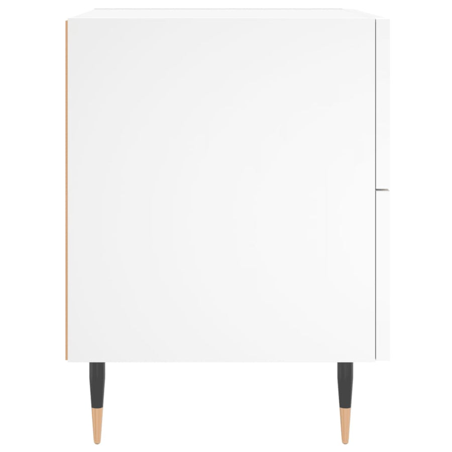Bedside Cabinet White 40x35x47.5 cm Engineered Wood