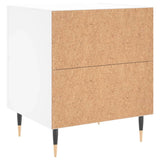 Bedside Cabinet White 40x35x47.5 cm Engineered Wood - Low Angle