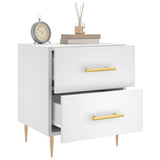 Bedside Cabinet White 40x35x47.5 cm Engineered Wood - Top-Down View