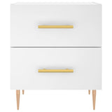 Bedside Cabinet White 40x35x47.5 cm Engineered Wood