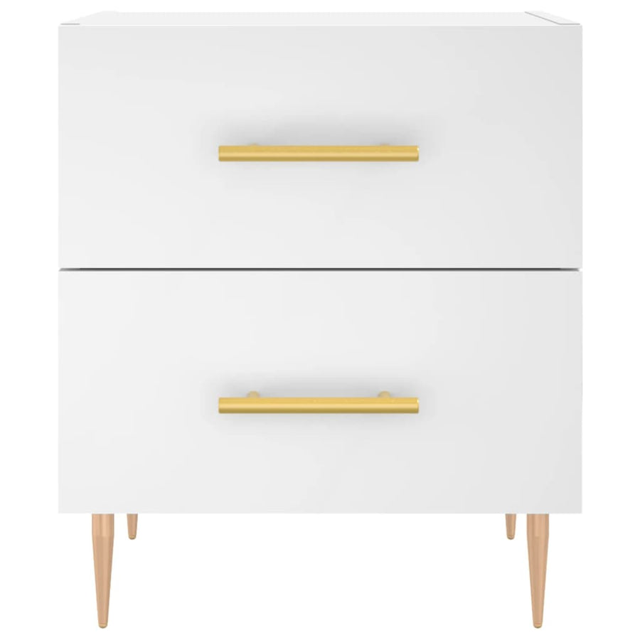Bedside Cabinet White 40x35x47.5 cm Engineered Wood